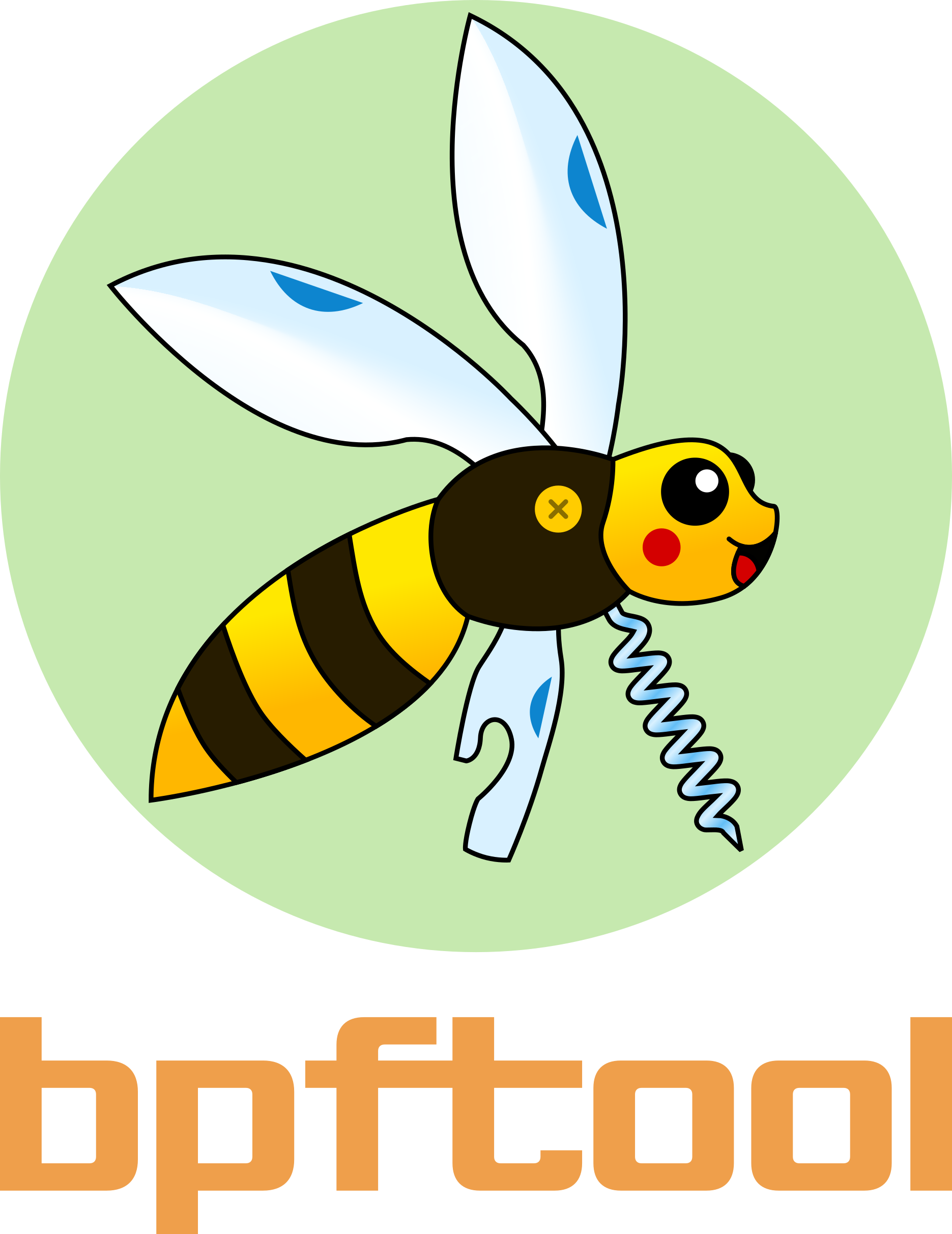 A Swiss-army knife shaped as a bee, with the wings as blades, and a cute head